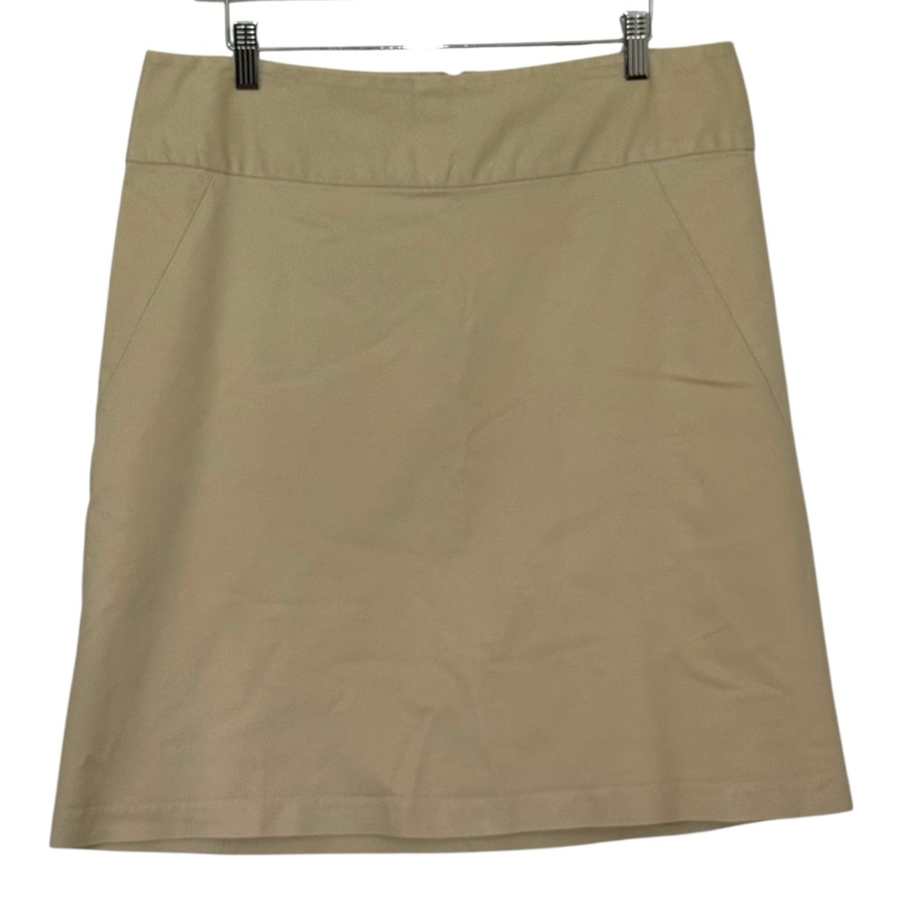 Banana Republic Skirt A-Line Knee-Length Stretch Tan Women’s Size 12 Cotton